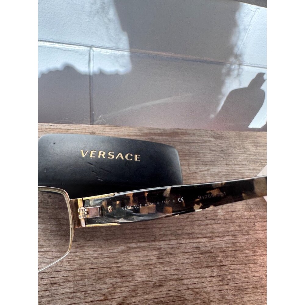 Versace Tortoise Shell Optical Glasses With Gold … - image 8